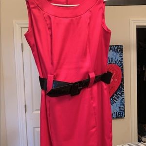 Satin sheath dresses.